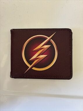 The Flash Logo Bifold Wallet - Red and Gold